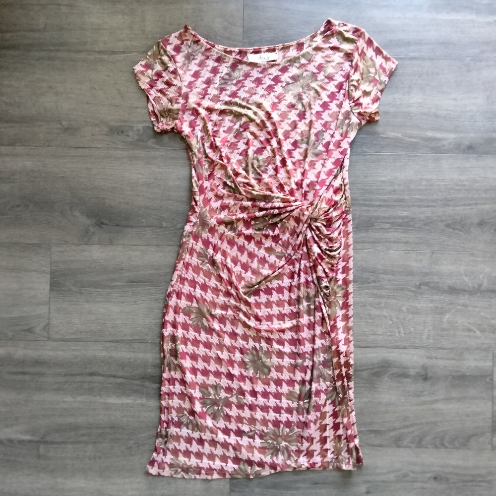 Joy's Paris Short Sleeve Christmas Holidays Party Dress Size M/L Made in France